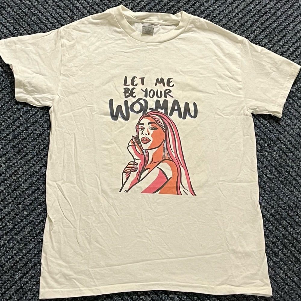 Doja Cat T-shirt "Let Me Be Your Woman", Graphic, Artwork, White, Small, Gildan